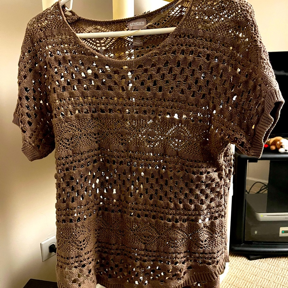 Chico’s Dark Taupe Sweater Size 0